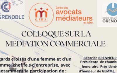 COLLOQUE MÉDIATION COMMERCIALE DU CAMI LE VENDREDI 6 DÉCEMBRE 2024: INSCRIPTIONS OUVERTES !